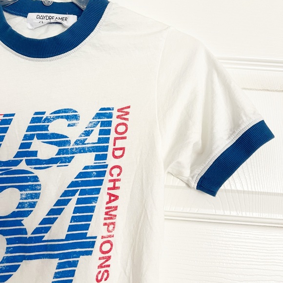 Daydreamer Free People USA 84 Retro Tee Misprint Top size Small - Picture 4 of 9